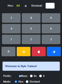 Screenshot of Byte Trainer App